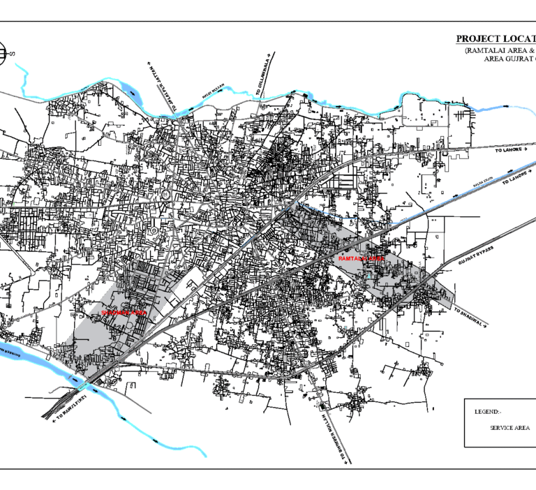 Survey & Detailed Designing of Comprehensive Sewerage Drainage & Water Supply System in Gujrat City