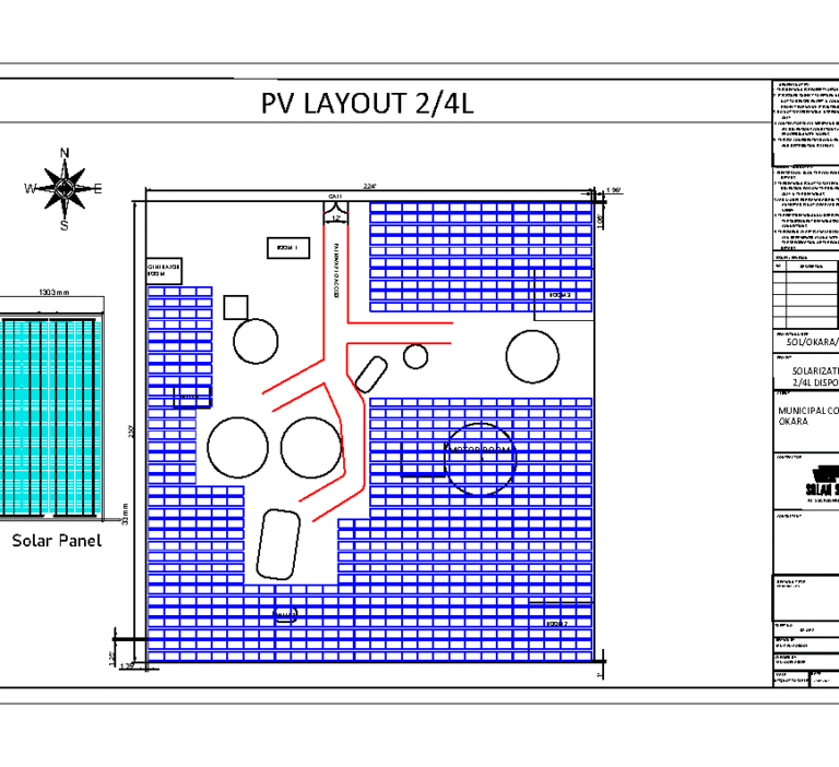 Detailed Design of 2.7MW On-grid Solar System