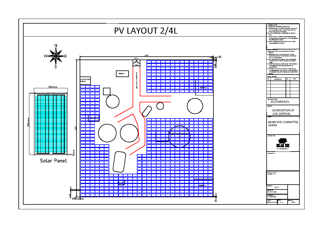 Detailed Design of 2.7MW On-grid Solar System